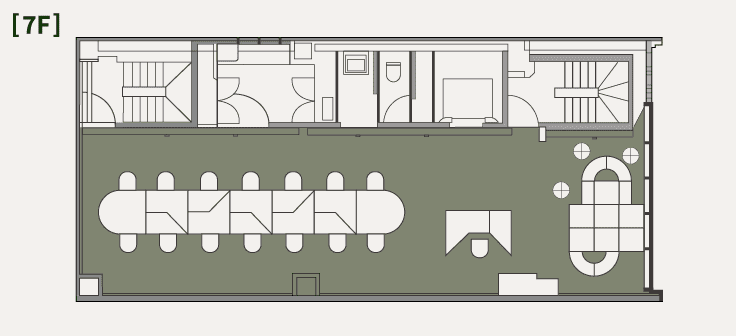 フリーデスク 平面図 7F