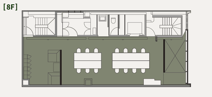 フリーデスク 平面図 8F