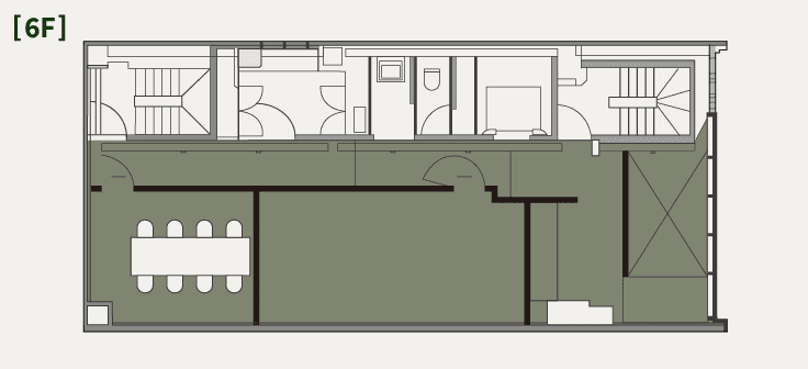 オフィス（5-7名用個室 / 10名用個室） 平面図 8F